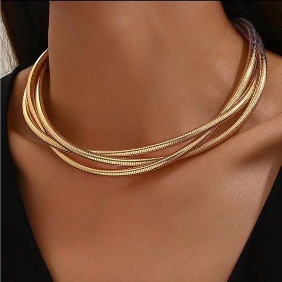 Anthropologie Jewelry - Opulent Gold Multi-Layer Choker